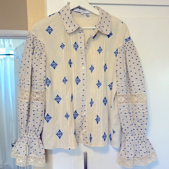 HUNTER BELL Tops - Hunter Bell Ezra top blue medallion